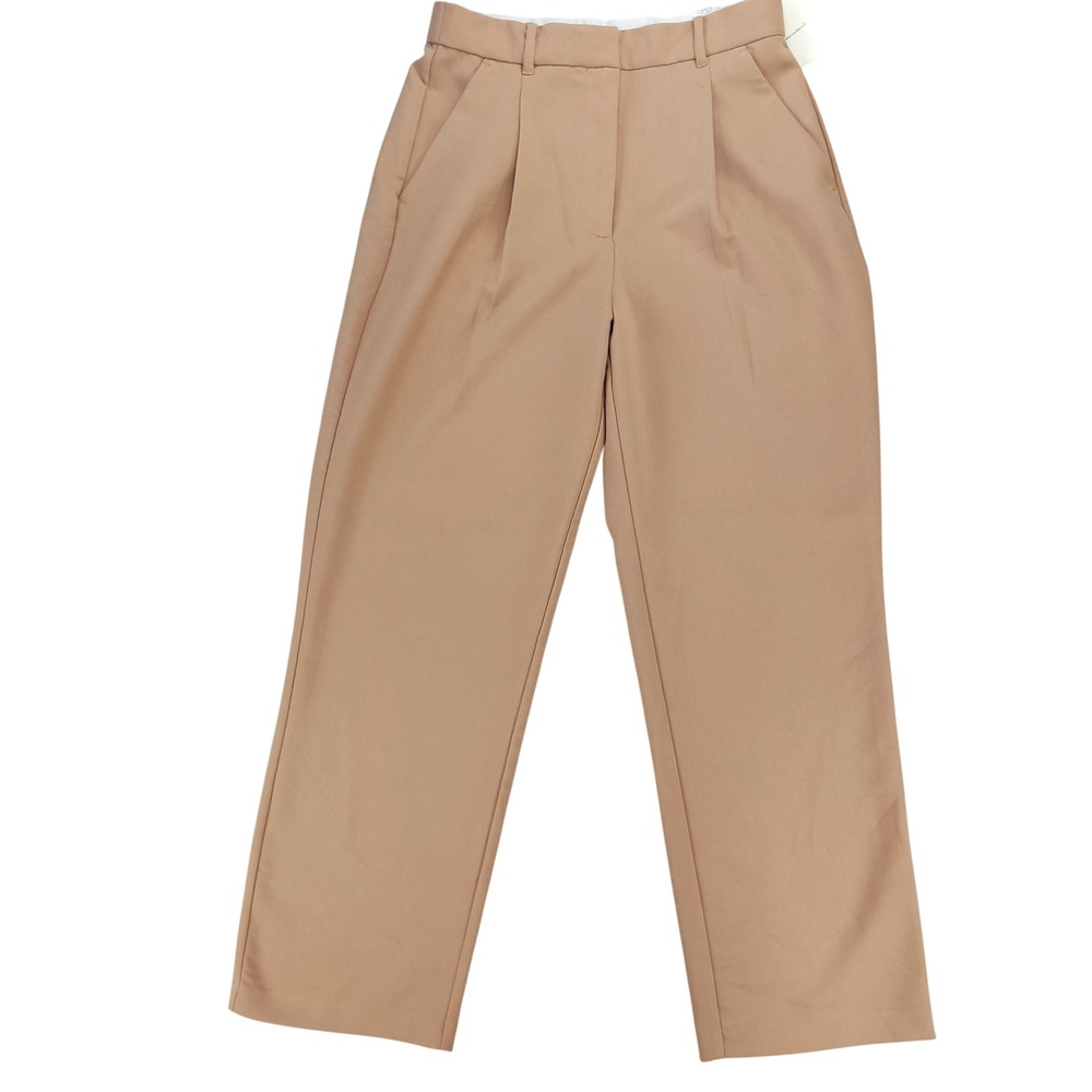 Abercrombie & Fitch Pants Womens 27/4S Tan Curve Love Sloane Tailored Pleated